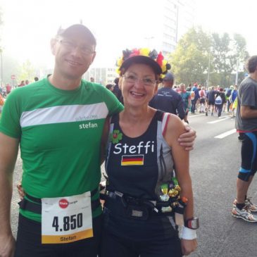 Steffi und Stefan beim RheinEnergie Marathon in Köln